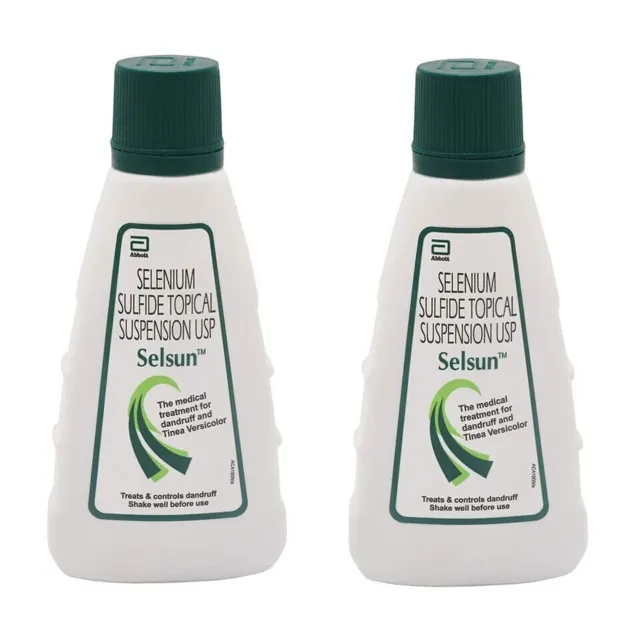 Selsun Suspension Anti Dandruff Shampoo 120 ml - Pack of 2 bottles