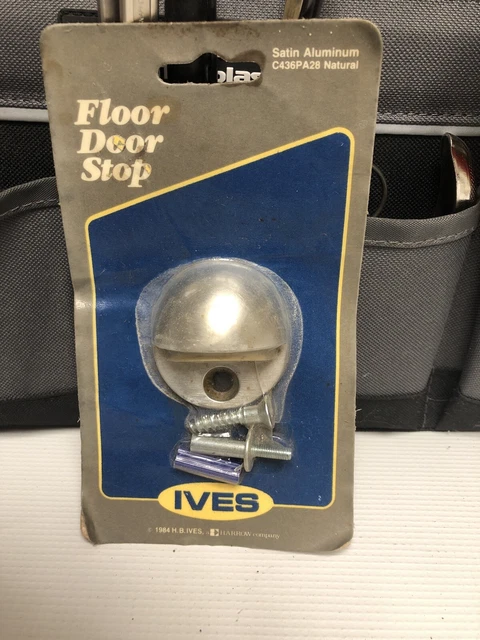 Floor Door Stop Ives CP436PA28 Natural Door Stop SATIN Aluminum