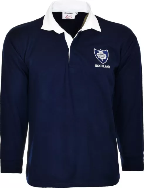 Scotland Rugby Shirt Retro Classic Traditional Scottish Top All Sizes S - 5XL