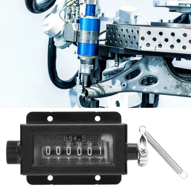 6 Digit Industrie Mechanical Punch Counter Ballenzähler Zähler Zählwerk D94-S