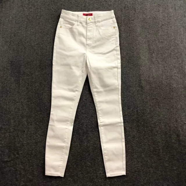 GUESS Los Angeles Women’s Zip Jeans Size 27 Color White Denim Pockets NWOT