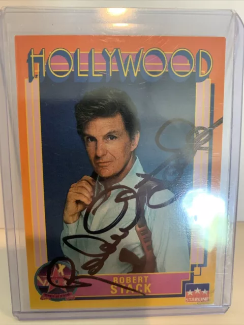 Starline Hollywood Autograph Card ROBERT STACK Untouchables Unsolved Mysteries