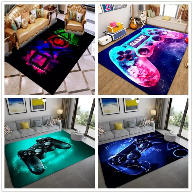 Kinder Gamer 3D Teppich Schlafzimmer Türmatte Fußmatten Indoor Anti-Rutsch Matte