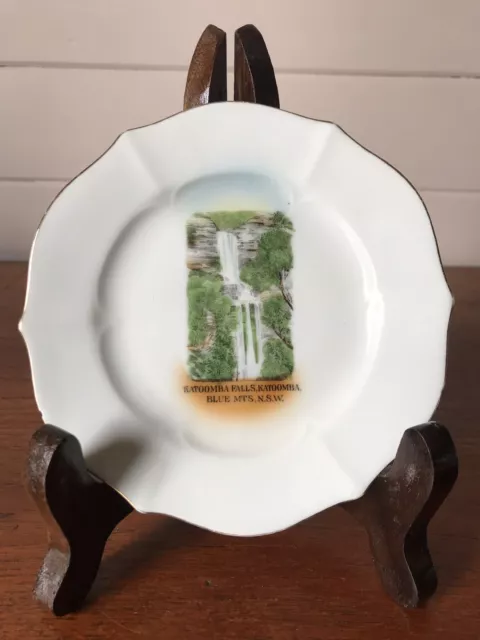 Vintage Royal Scenic China Katoomba Falls Souvenir Plate Made In Czechoslovakia