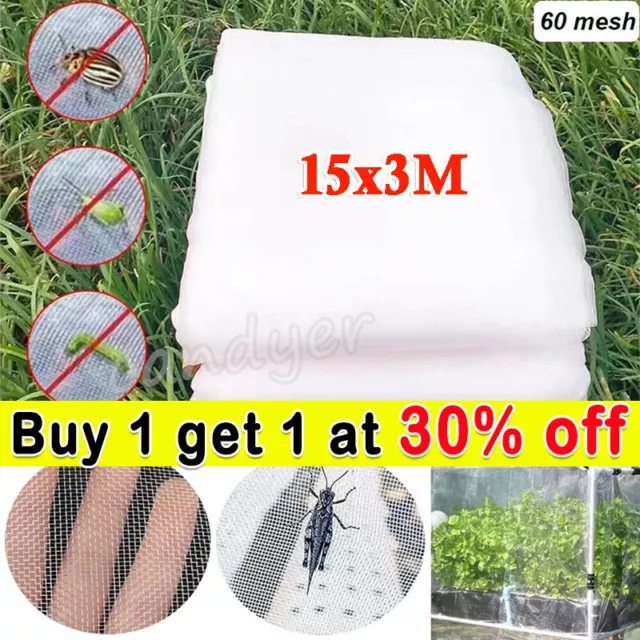 15M-Garden Fine Mesh Protect Net Vegetable.Crop Plant Bird Insect Protection Net