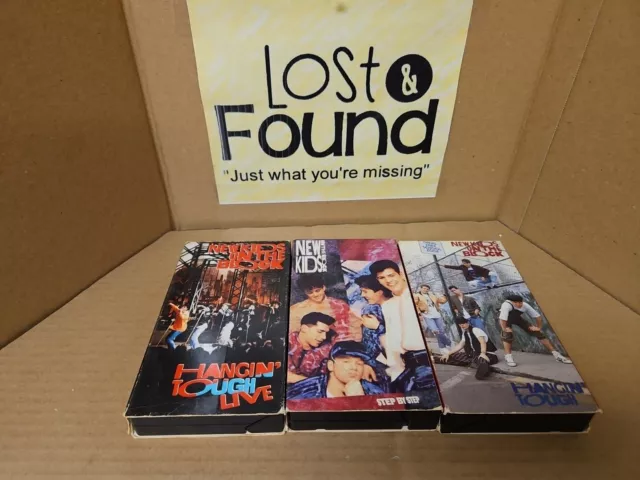 USED New Kids On The Block VHS Lot (3) Hangin' Tough Live, Step By Step