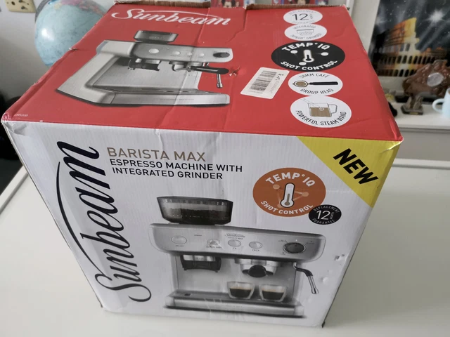 SUNBEAM EM5300 BARISTA Max Espresso Machine with Integrated Grinder Stainless 170.00 PicClick AU