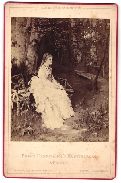 Fotografie Franz Hanfstaengl, München, Waldeinsamkeit nach Gemälde von F. A. Ka
