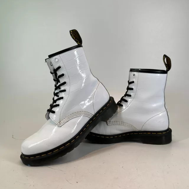 Doc martens online white patent leather