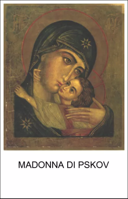 Santino Holy Card Madonna Di Pskov Russia