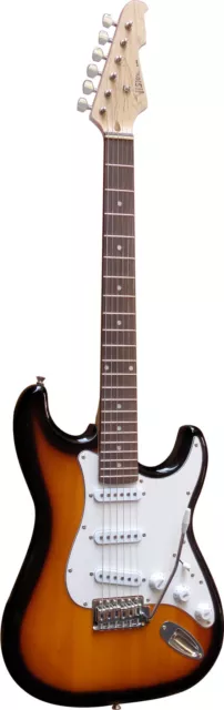 E-Gitarre, MSA-ST5sunburst, Massivholz, Top Marken Gitarre, Anschlußkabel!n