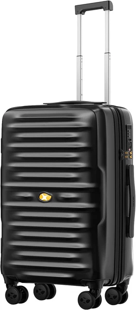 British Traveller Valigia Trolley Polipropilene Valigia Bagaglio a mano Leggero con Ruote, 55cm, Blu