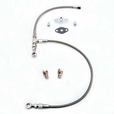 TRITDT AVCS/Turbo Oil Feed Line For Subaru 02~06 WRX/04~14 STI w/ T3 T04B T04E