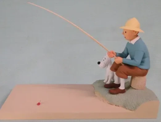 TINTIN : RARE FIGURINE MILOU - JIM - 1965 - ( 4 X 3 cm ) TRES BON ETAT