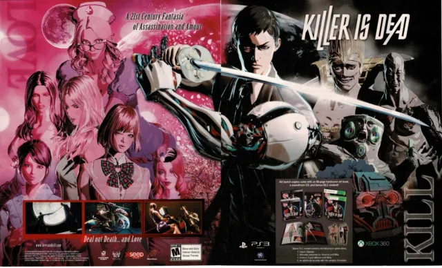 2013 Killer Is Dead Video Game 2-page Vintage Print Ad