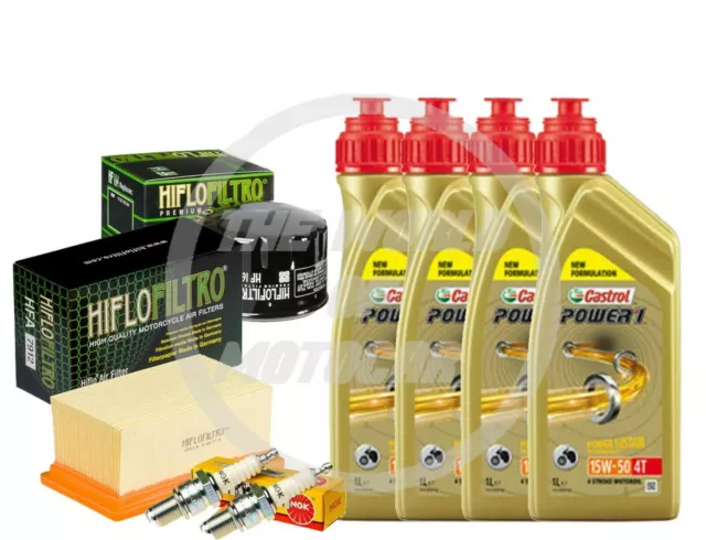 Kit Tagliando Bmw R/1200/Rt Castrol 15W50 Filtro Olio Aria Hiflo Candele 2009