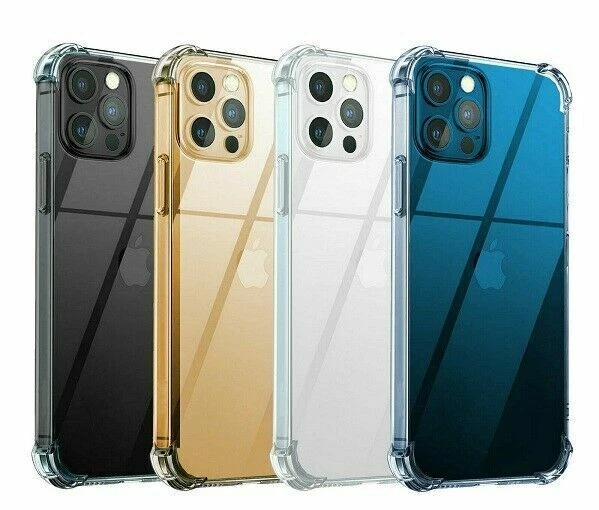 Clear Case For iPhone 15 Pro Max 14 13 12 11 XR X Silicone Gel Shock Proof Cover