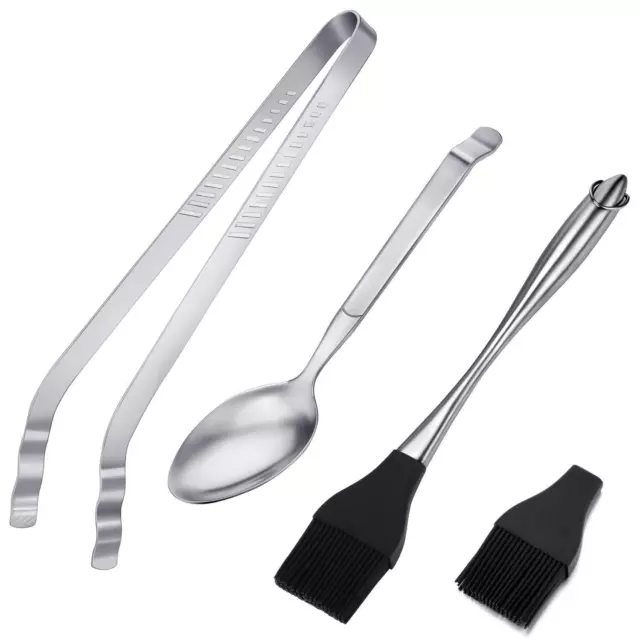 BBQ ACCESSORIES, GRILL Utensils Set, 14 Inch Extra Long Grill Tongs, 11 ...