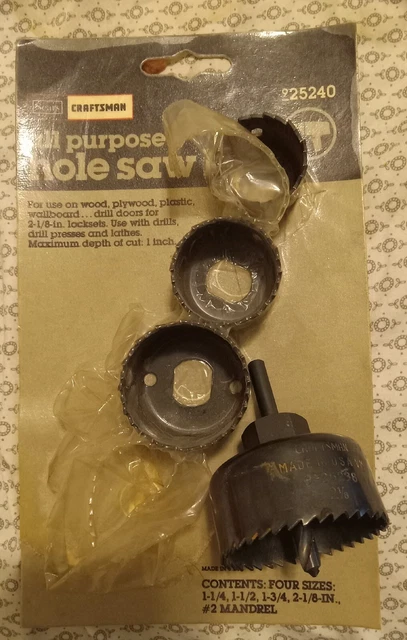 Vintage Craftsman Hole Saw Kit 925240