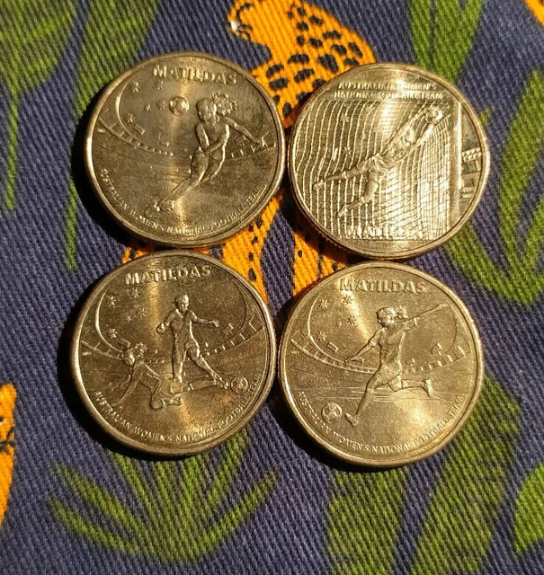 AUSTRALIA 2023 1 dollar coins Matildas FULL SET 4 coins Soccer Football 8.00 PicClick AU