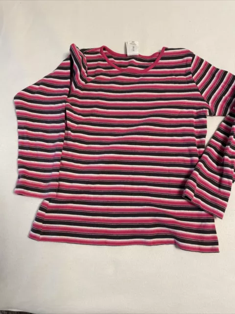 C&A Palomino langarm Shirt Gr. 128 Rosa Gestreift