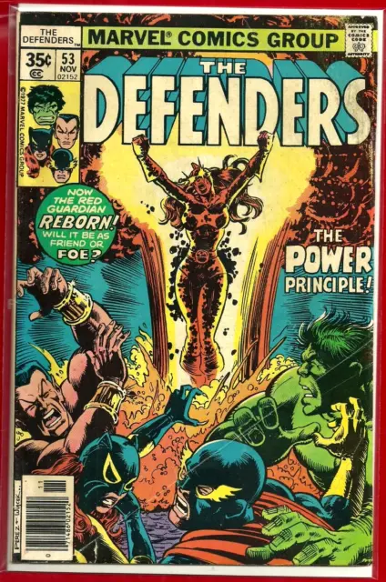 THE DEFENDERS 53 BRONZE Age RED GUARDIAN, Ist LUNATIK CAMEO Key VG