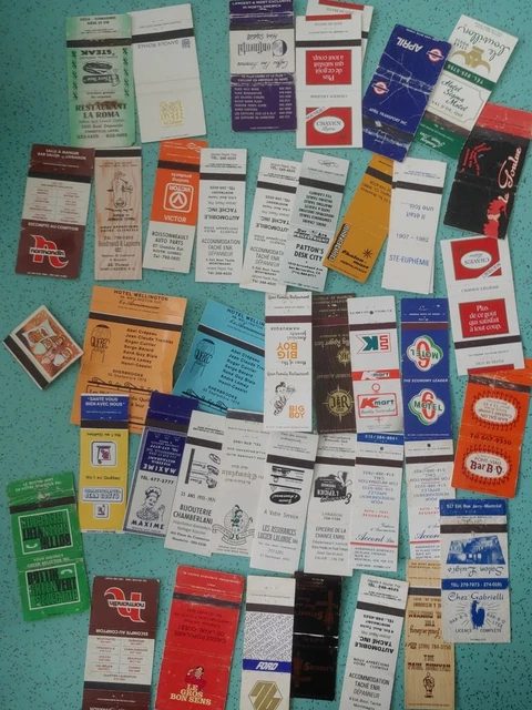 Vintage Lot of Matchbooks Many French from Quebec