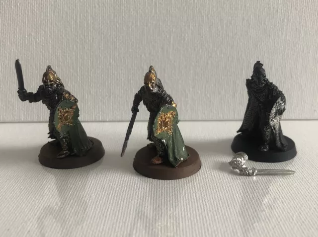 Games Workshop - Herr der Ringe/LotR - 3 königliche Wachen von Rohan aus Zinn