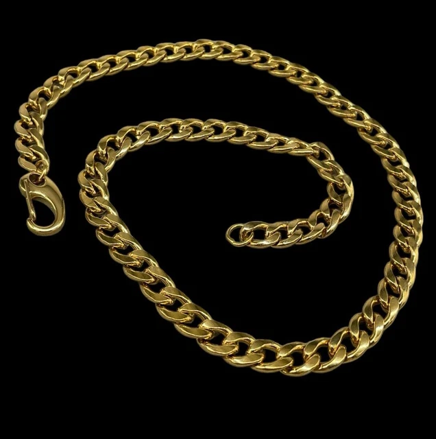 Collana cubana in acciaio inossidabile, collana a catena cubana per uoo e donna, collana a catena cubana in acciaio inossidabile placcata oro | SHEIN ITALIA