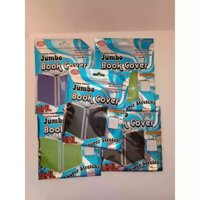 NIP Jumbo Book Covers Set of 5- Fits up to 10"x15"