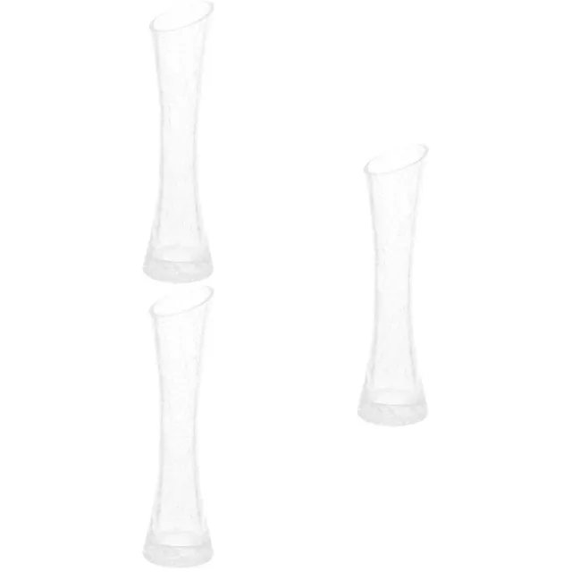 3pcs Kleine Knospenvase Einstamm Vase Clear Desktop kleiner Glasvase