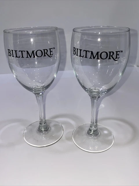 PAIR OF BILTMORE WINE GLASSES FROM THE FAMOUS BILTMORE ESTATE  7” Tall