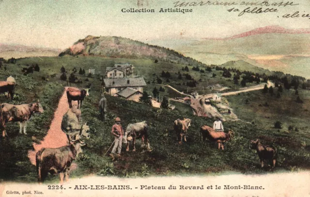 CPA 73 - AIX LES BAINS (Savoie) - 2224. Plateau du Revard et le Mont-Blanc