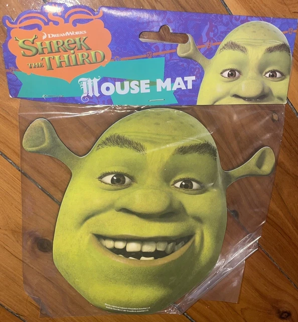 SHREK THE THIRD 2007 Dreamworks Cartoon Movie Green Ogre Face Mouse Mat 