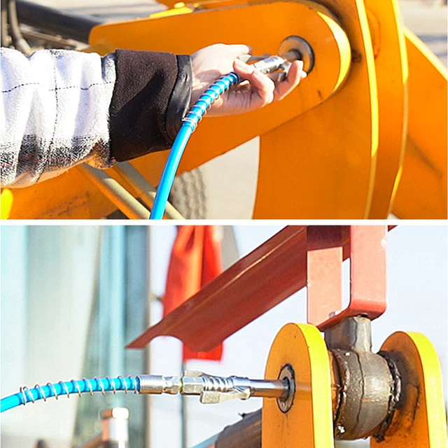 Herramienta acoplador de grasa de acero inoxidable accesorio doble mango libre de fugas 10000 PSI