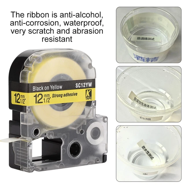 3 PREMIUM LABEL Machine Ribbons Anti-Alcohol And Water Resistant For ...