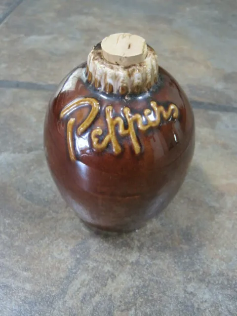 Hull ~Brown Drip ~ Shaker For Dried Peppers / Pepper Flakes With Cork ~ Euc
