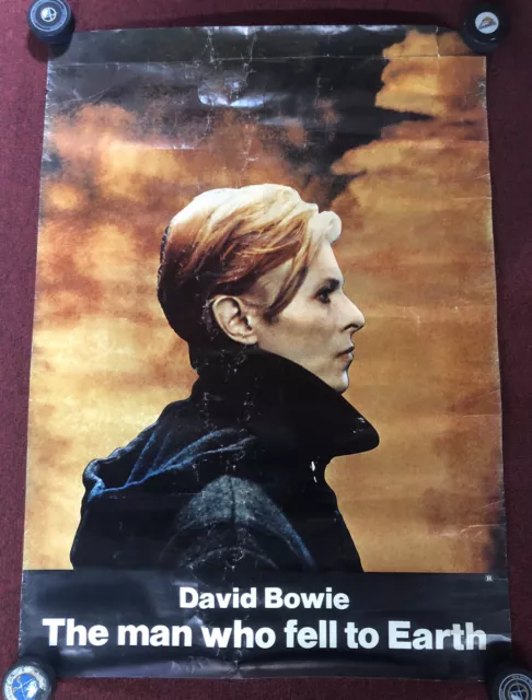 RARE DAVID BOWIE Movie Poster The MAN WHO FELL to EARTH 29x42