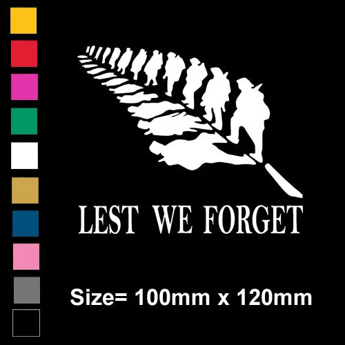 Lest We Forget Remembrance Day Rememberance Fenster Vinyl Aufkleber Aufkleber