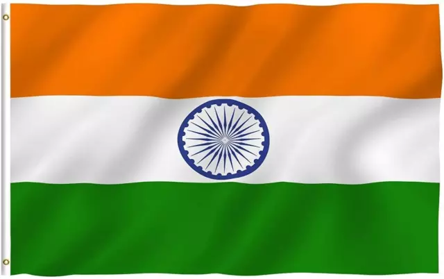 Large Indian Flag 5X3FT National Cricket World Cup Sport Event Cheer Fan Support