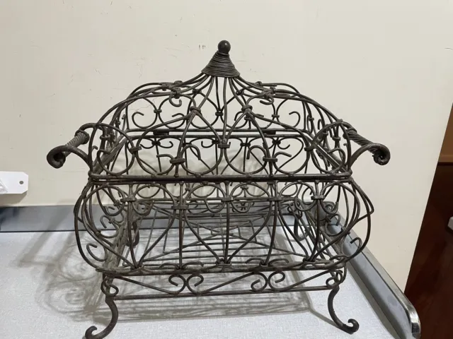 French Wrought Iron Centerpiece Basket