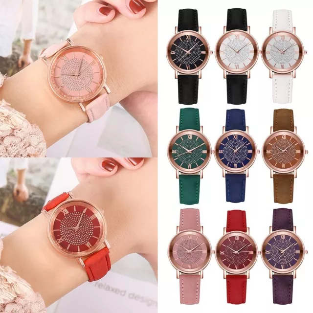 de cuero fino Reloj de pulsera Reloj de cuarzo Reloj de mujer Exquisito casual