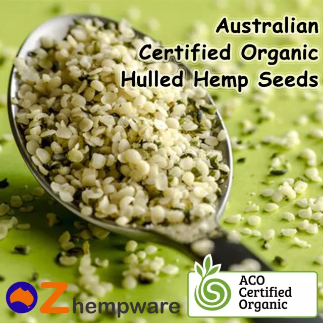 Hemp Seeds Hulled Australian Certified Organic Vegan Fresh 250g,1kg,2kg,4kg,10kg