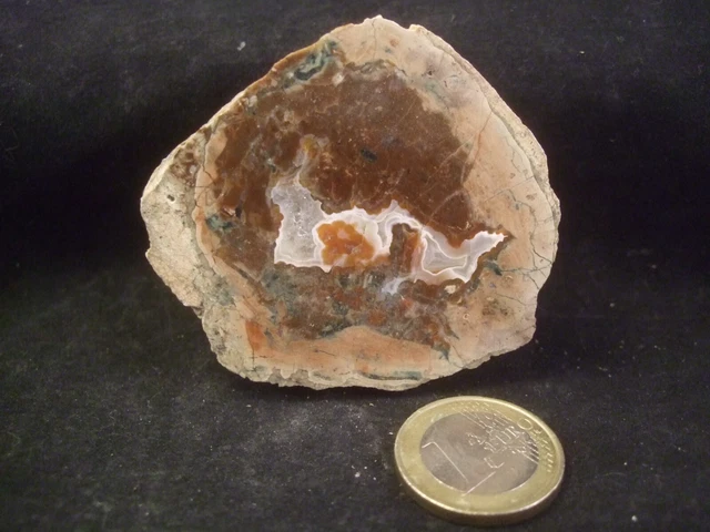 Achat Quarz Geode Thüringen/Baumgartental 96 Gramm Schneekopfkugel-Geoden