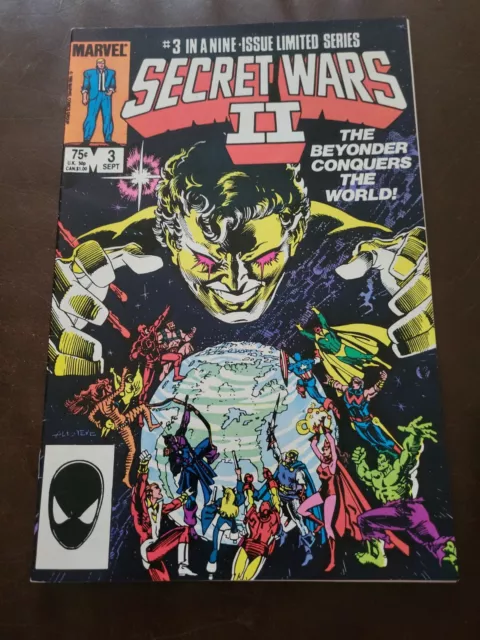 Secret Wars II #3 NM- 1st Full Appearance of Beyonder MCU Disney+ Marvel 1985