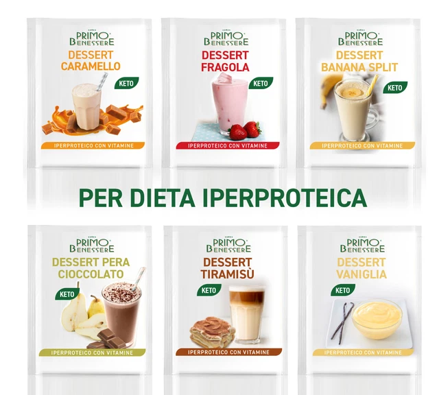 DIETA PROTEICA 7colazioni +7 PASTI-14 BUSTE da preparare vitaminizzate-