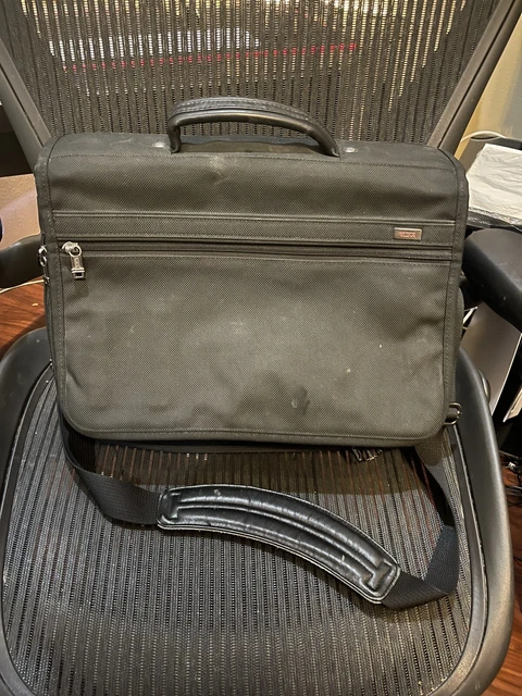 TUMI Alpha Ballistic Nylon Expandable Messenger Laptop Bag Briefcase Black