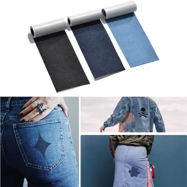 1.5M Iron On Repair Mending Clothing Jeans Trousers Fabric Patches Denim Craft