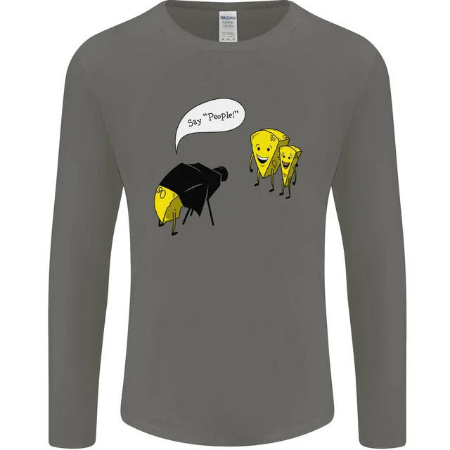 T-shirt a maniche lunghe Say People Funny Photographer da uomo