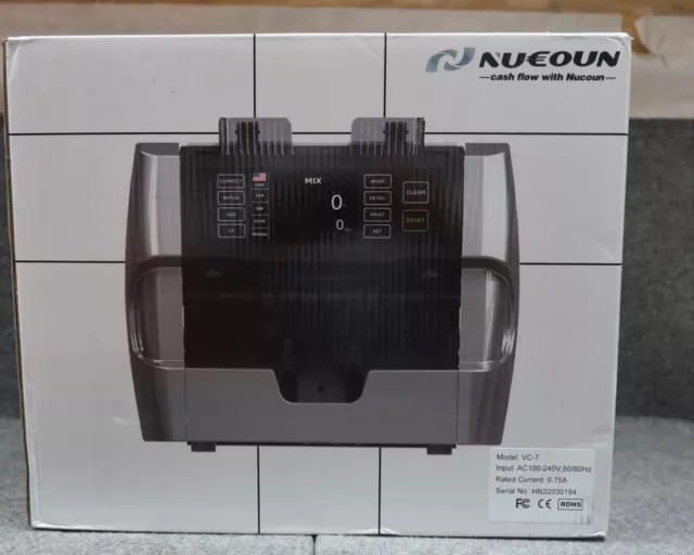 Nueoun VC-7 Bank Grade Mixed Denomination Value Counter Money Counter NEW PRICE